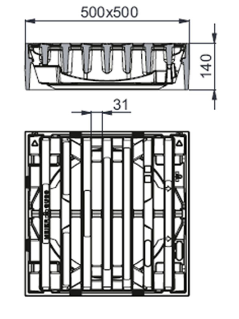Rahmen: Gusseisen | Rost: Gusseisen System MEIDRAIN®