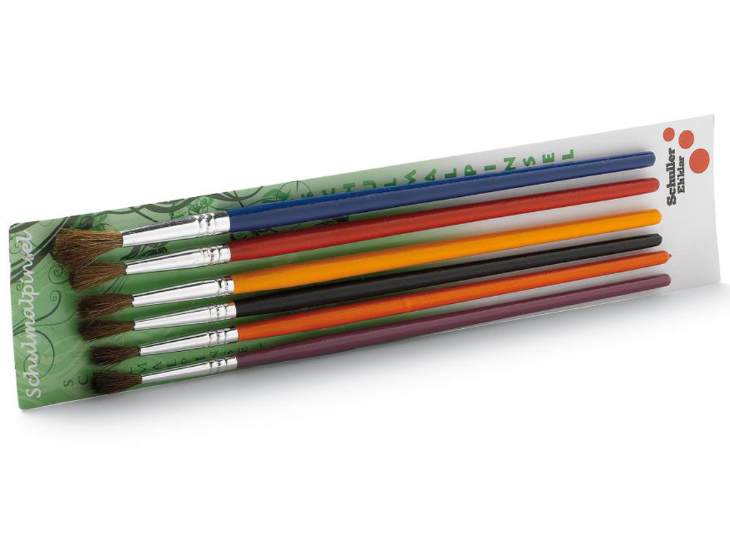 Schulmalpinsel-Set 6tlg