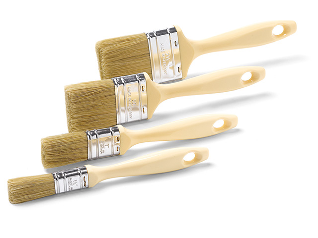 Lackierpinsel-Set XV.- 9.Stärke, beige 4tlg.