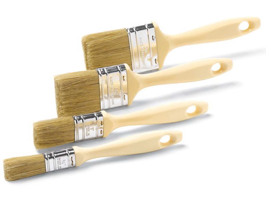 Lackierpinsel-Set XV.- 9.Stärke, beige 4tlg.