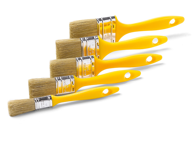 Lackierpinsel-Set X.- 6.Stärke gelb 5tlg.