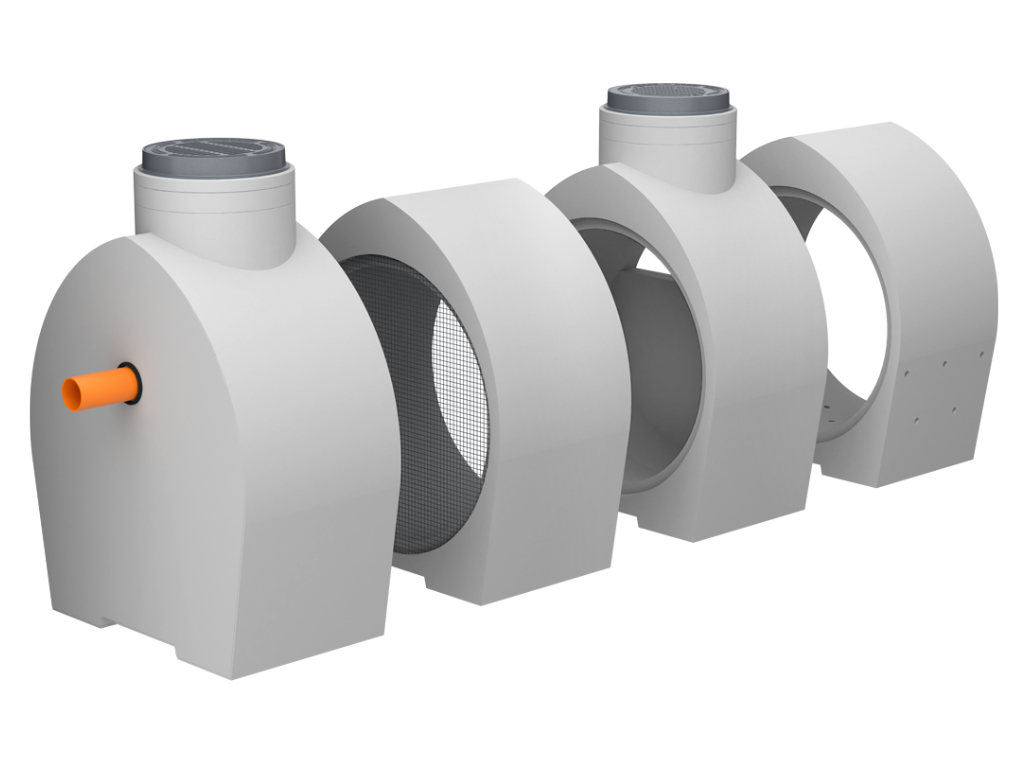 AQUA CLEAN ACLV Linearversickerung - Großlastrohre DN 1000, kreisförmig, wandverstärkt mit Fuß