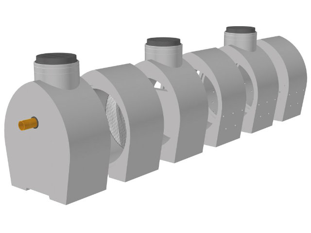 AQUA CLEAN ACLV Linearversickerung - Großlastrohr DN 1500, kreisförmig, wandverstärkt mit Fuß