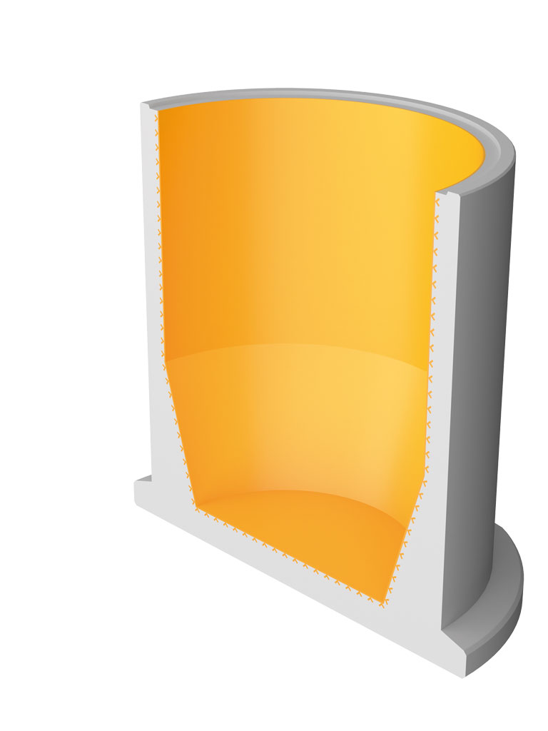 Schachtboden DN 1500 mit Kunststoff - Inliner