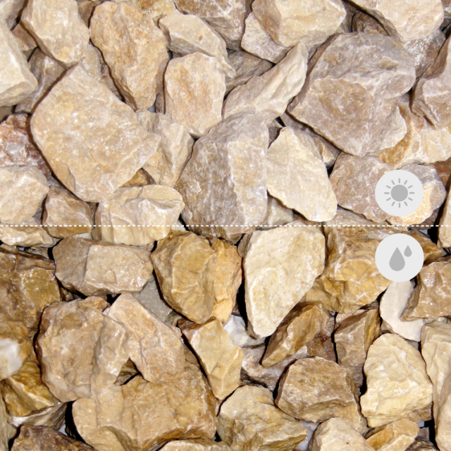 Bruchsteine, gold-ocker