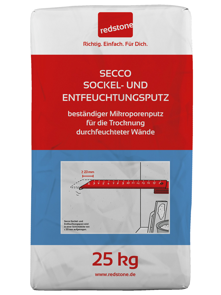 Secco Sockel- und Entfeuchtungsputz