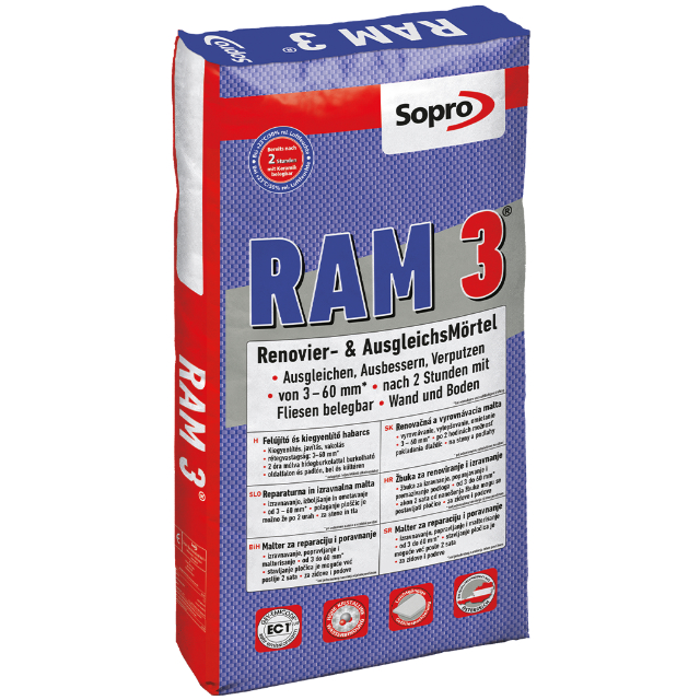 Sopro RAM 3® 454 Renovier- & AusgleichsMörtel