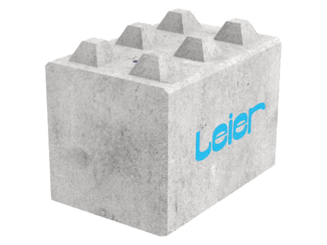 Betonblockstein Halbstein