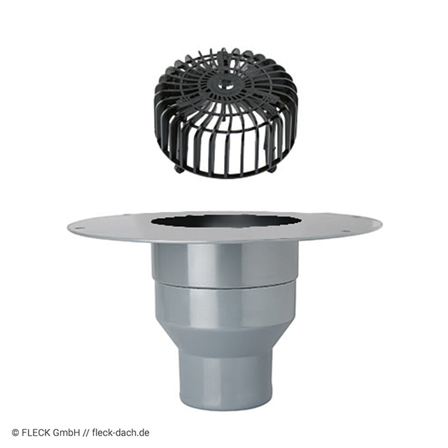 FLECK Flachdach-Gully mit integrierter Rückstaudichtung
